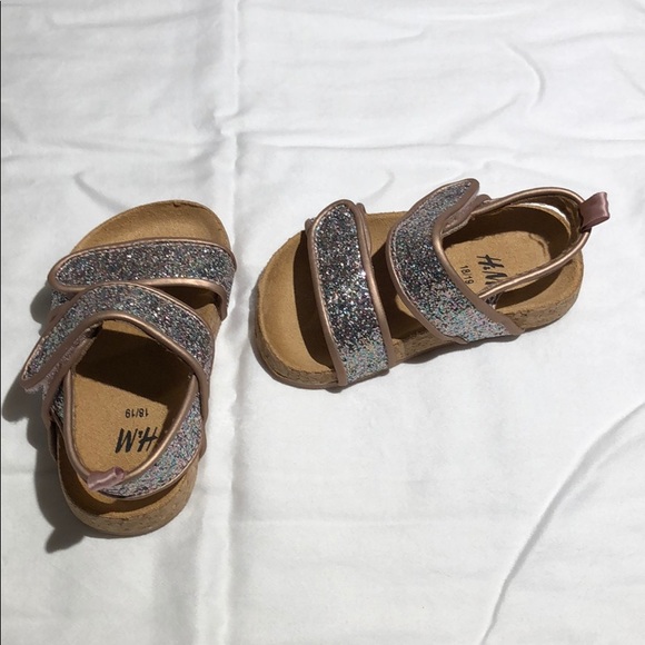 H&M Shoes Hm Baby Girl Glitter Sandals Size 2535 Poshmark